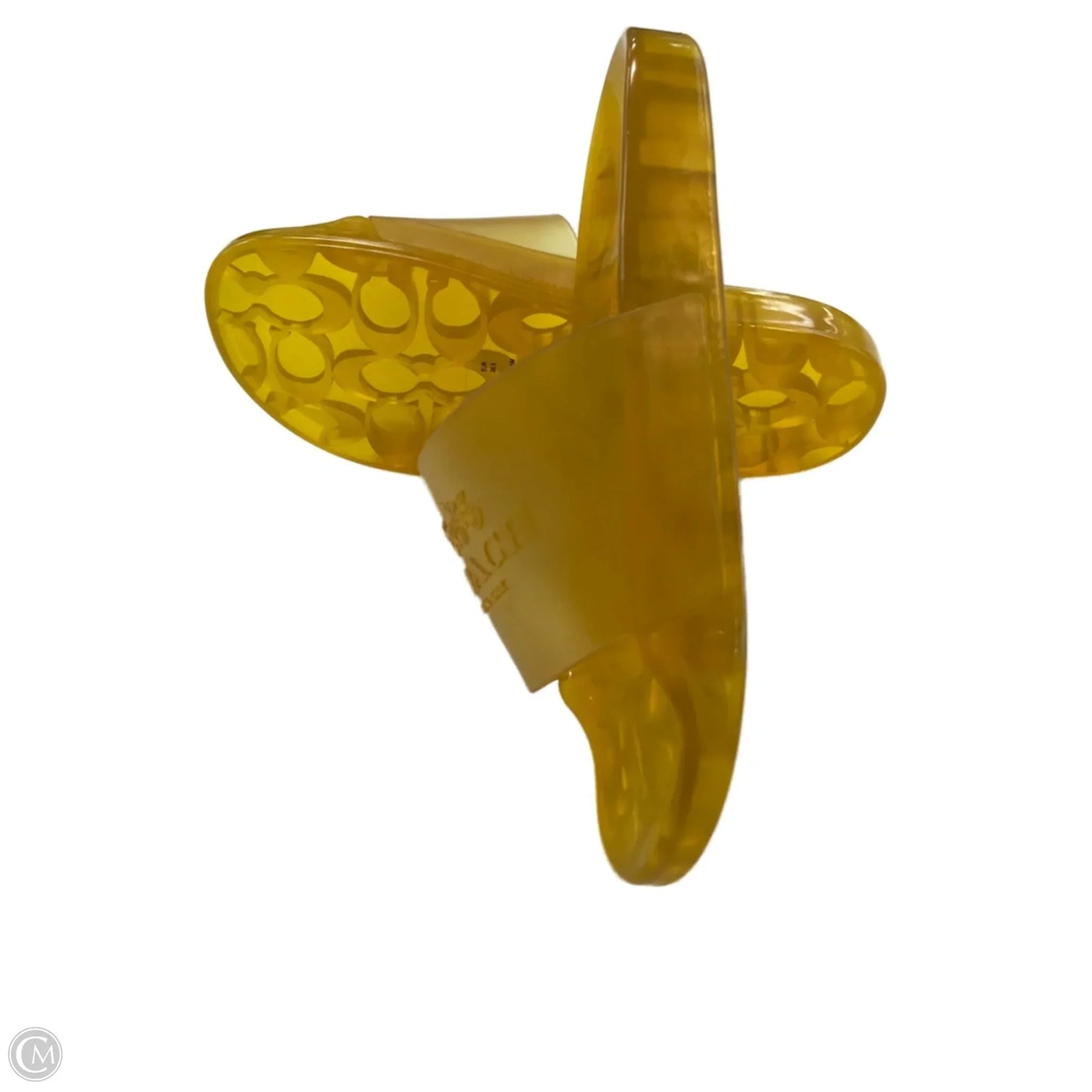 Shoes Designer By Coach In Yellow, Size: 6