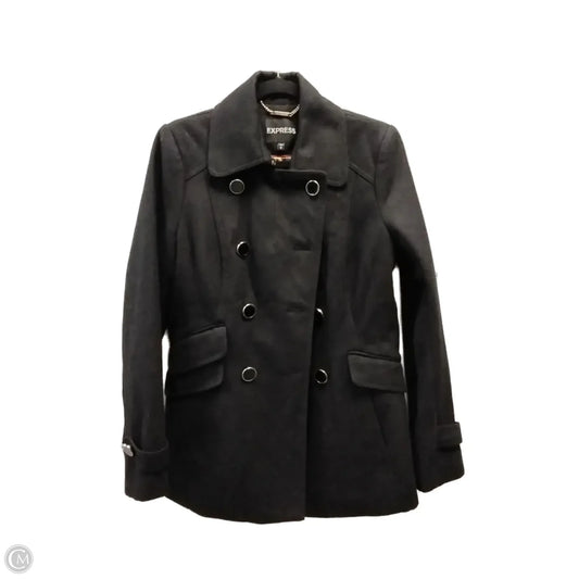 Coat Peacoat By Express In Black, Size: S