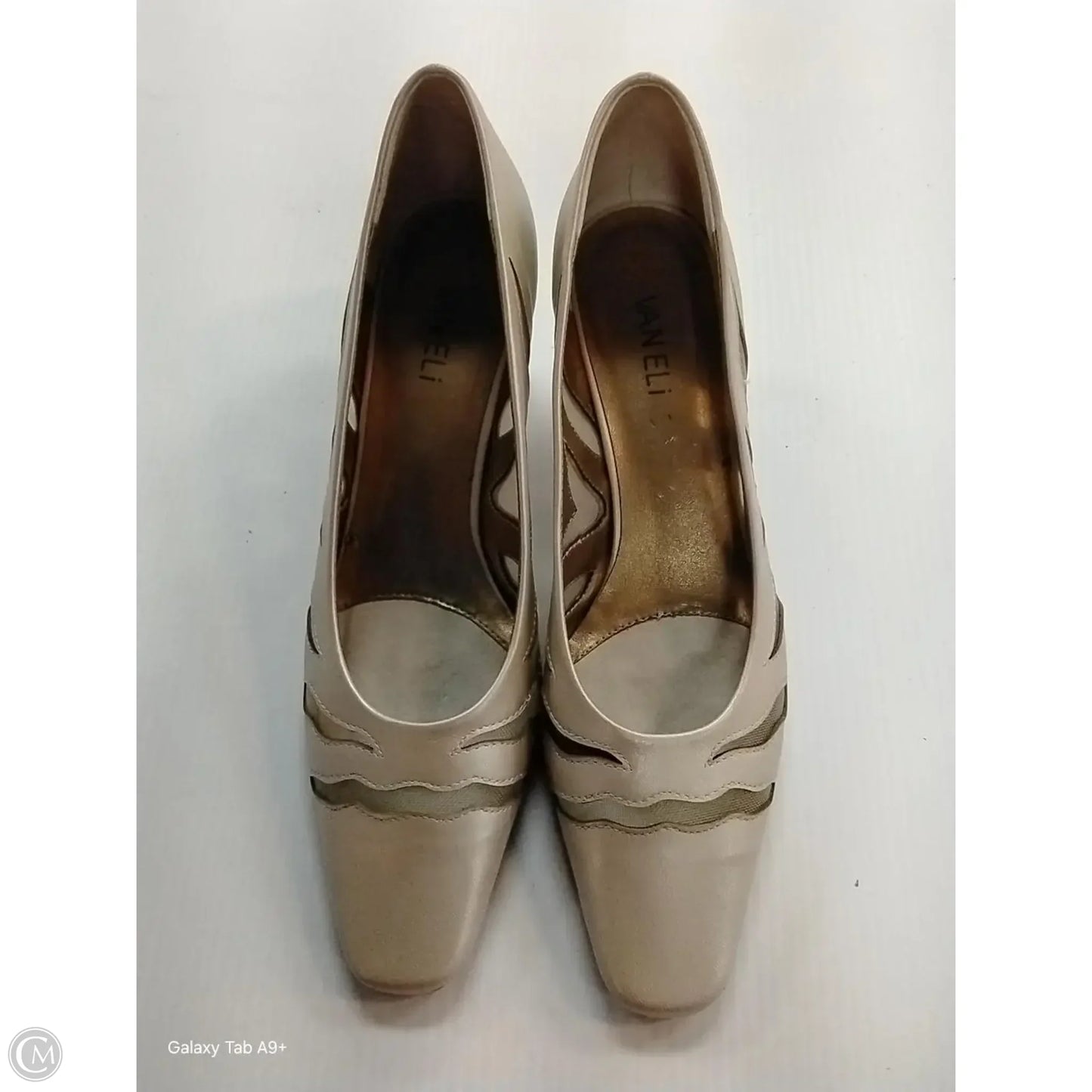 Shoes Heels Kitten By Vaneli In Tan, Size: 8