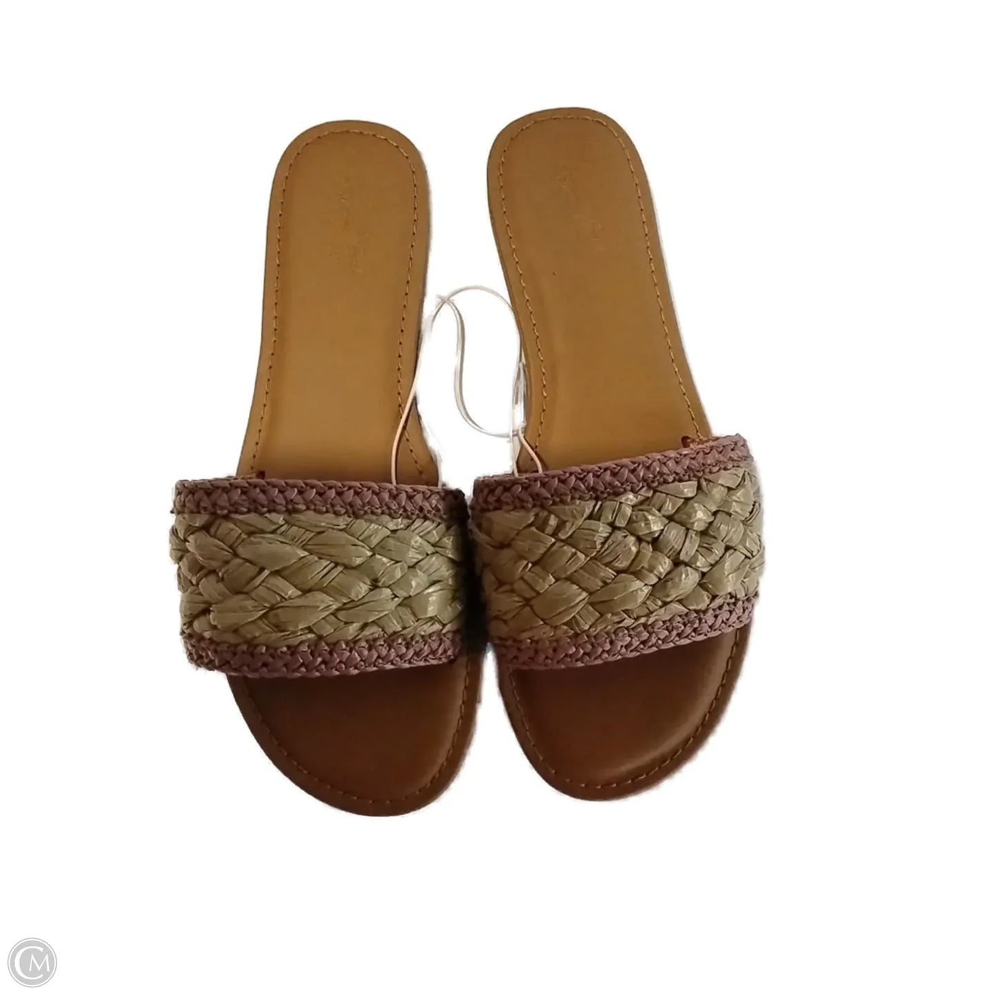 Sandals Flats By Universal Thread In Pink & Tan, Size: 8