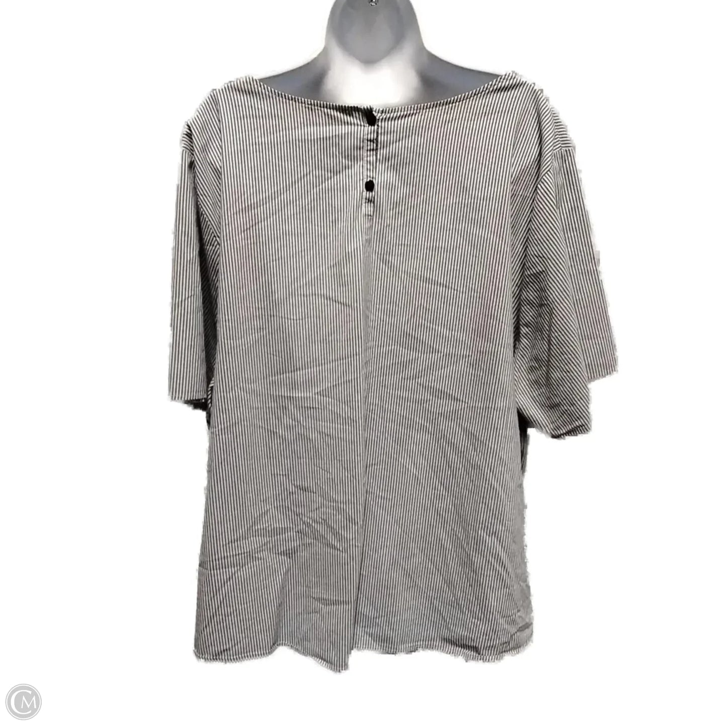 Blouse Short Sleeve By Lane Bryant In Striped Pattern, Size: 26