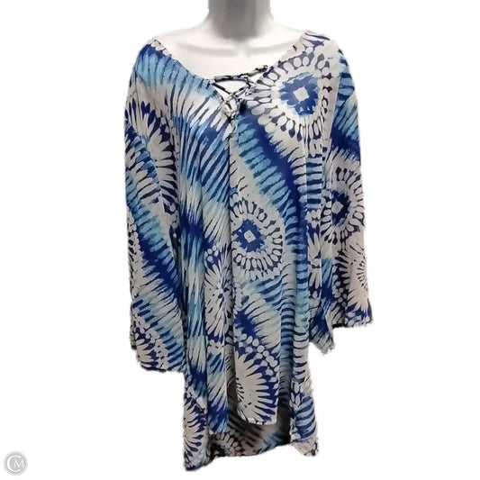 Blouse Long Sleeve By Ana In Blue, Size: 3x