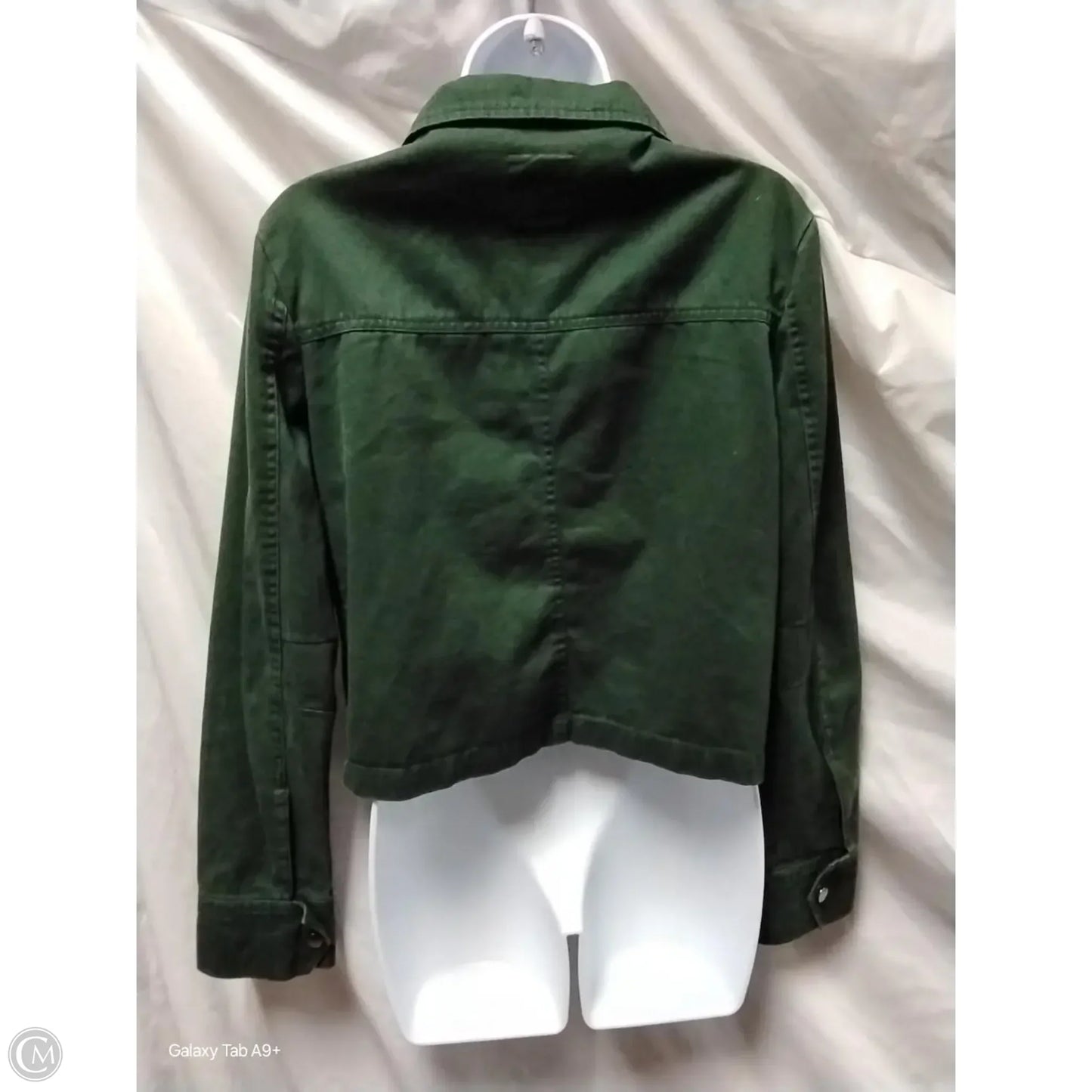 Jacket Denim By So In Green Denim, Size: M