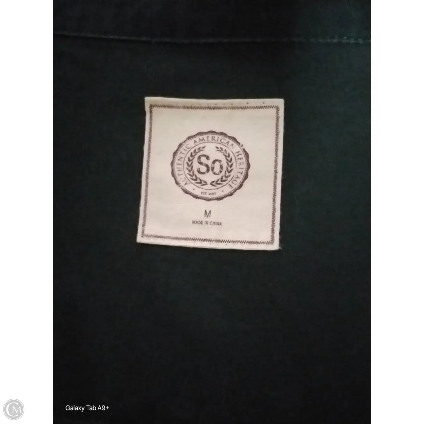 Jacket Denim By So In Green Denim, Size: M