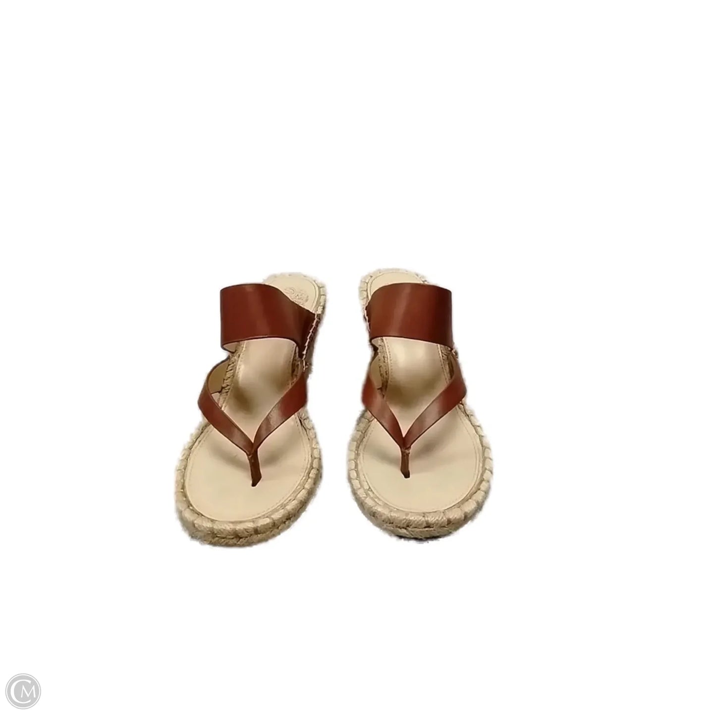 Sandals Heels Wedge By Vince Camuto In Tan, Size: 6