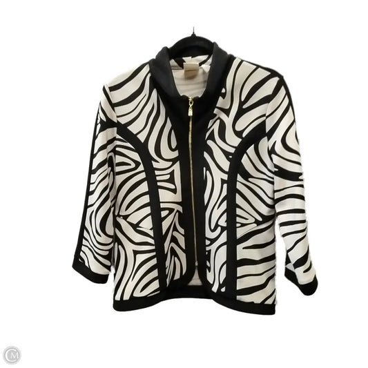 Jacket Other By Chicos In Black & Tan, Size: 0