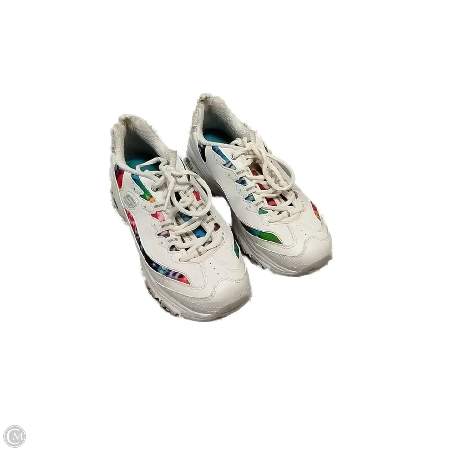 Shoes Sneakers By Skechers In Rainbow Print, Size: 7.5