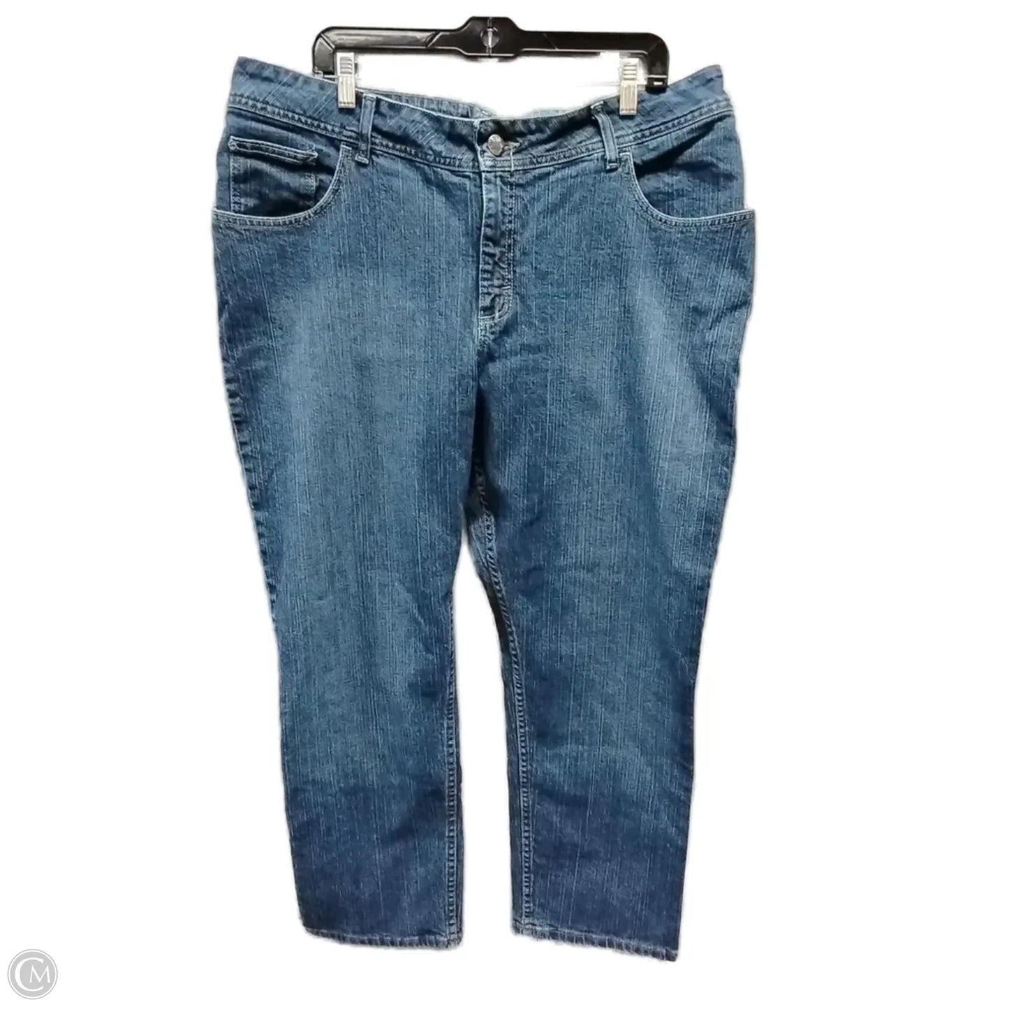 Jeans Straight By Riders In Blue Denim, Size: 20