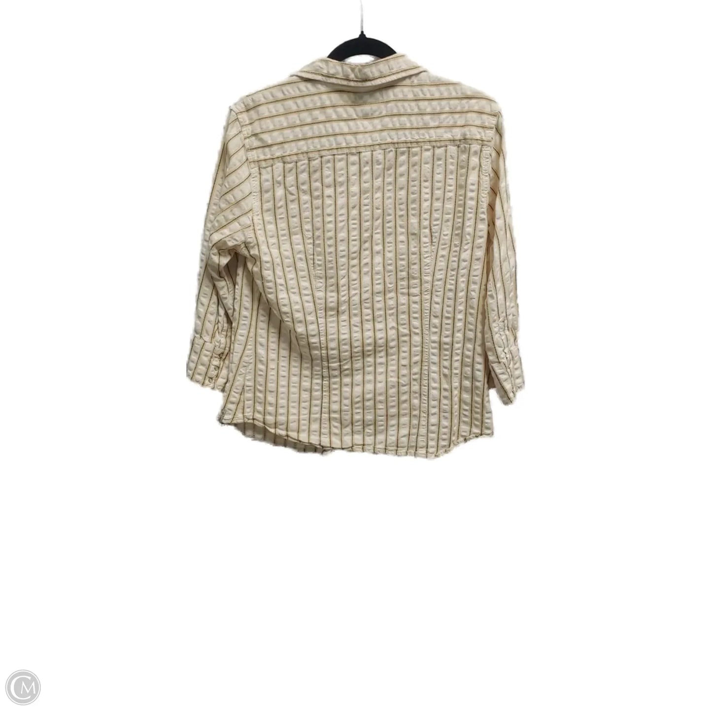 Top Long Sleeve By Columbia In Striped Pattern, Size: L