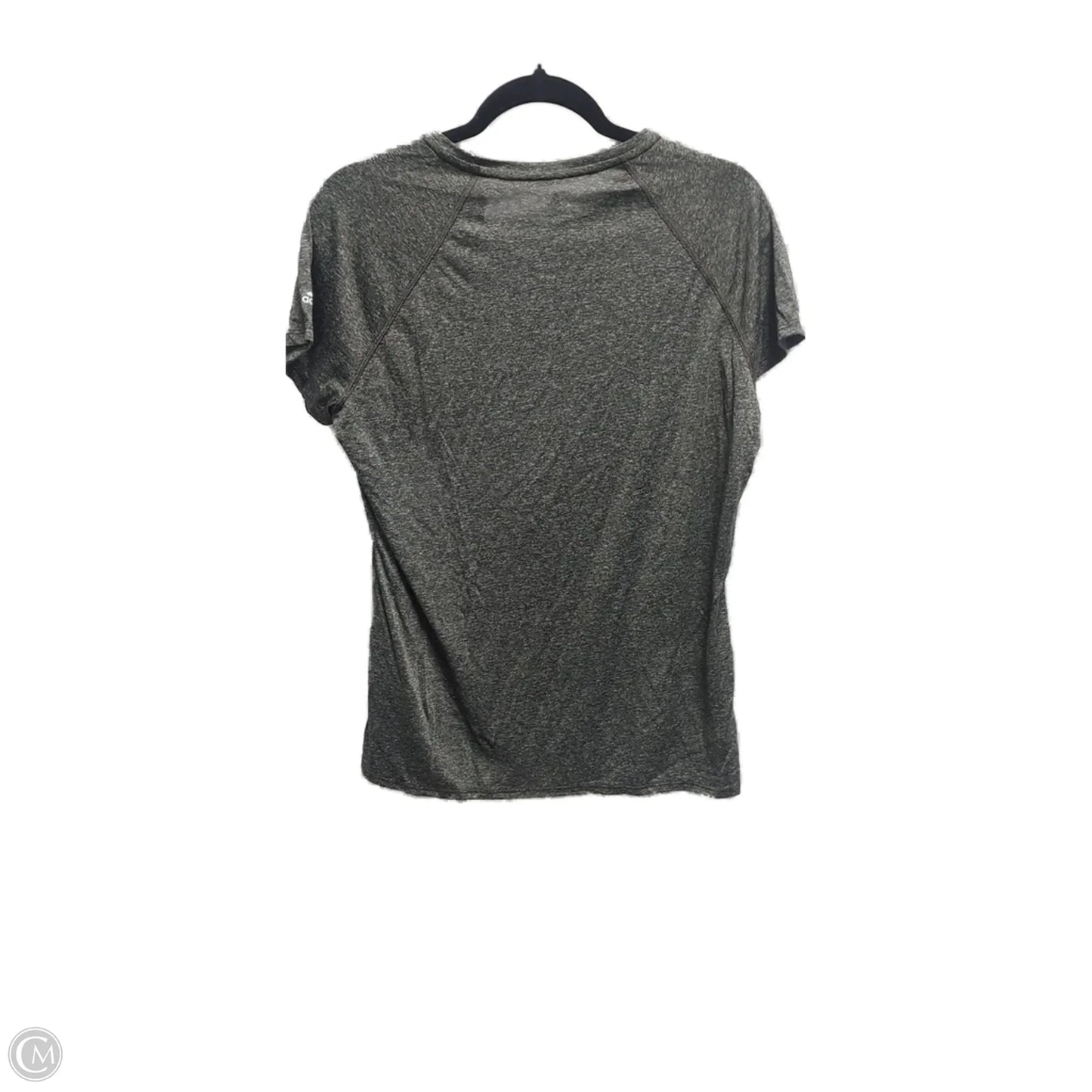 Athletic Top Short Sleeve By Adidas In Grey, Size: L
