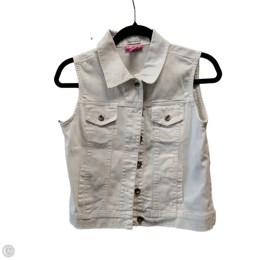Vest Other By Body Central In White Denim, Size: M
