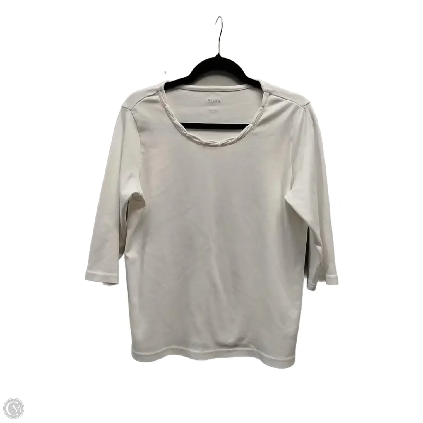Top Long Sleeve By Blair In White, Size: M