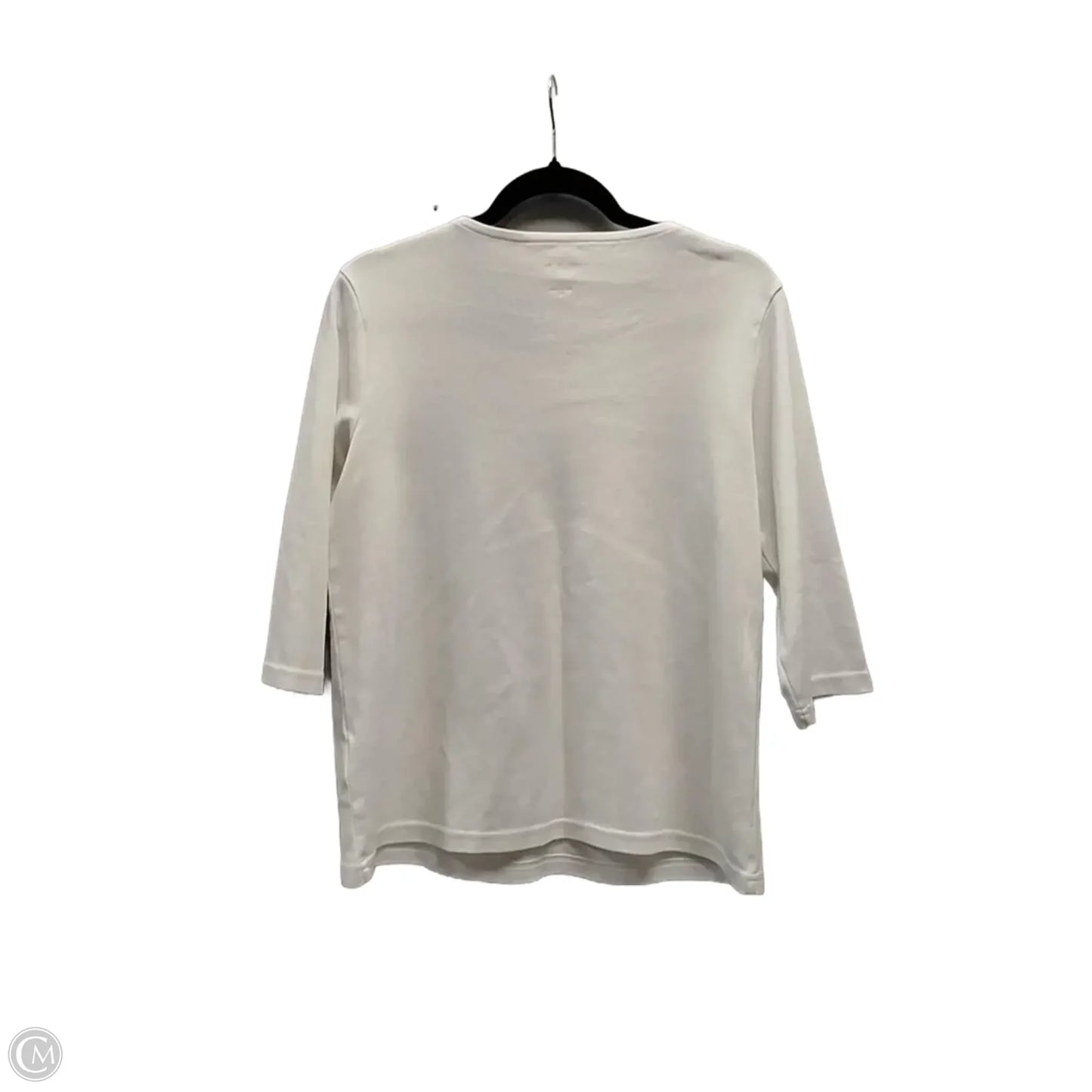 Top Long Sleeve By Blair In White, Size: M