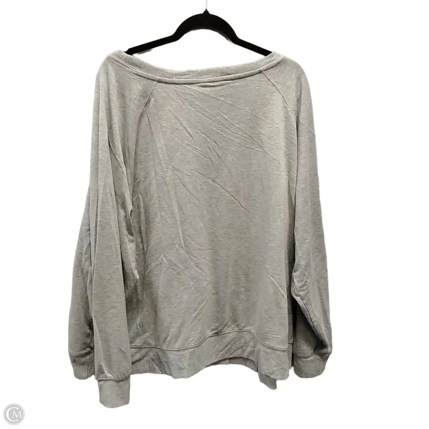 Top Long Sleeve By Cato In Grey, Size: 26