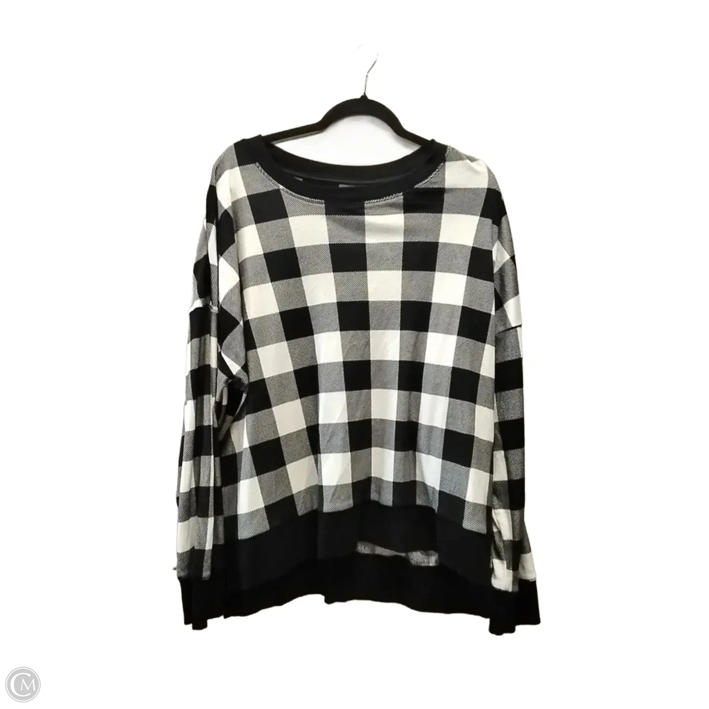 Sweatshirt Crewneck By Secret Treasures In Plaid Pattern, Size: Xl