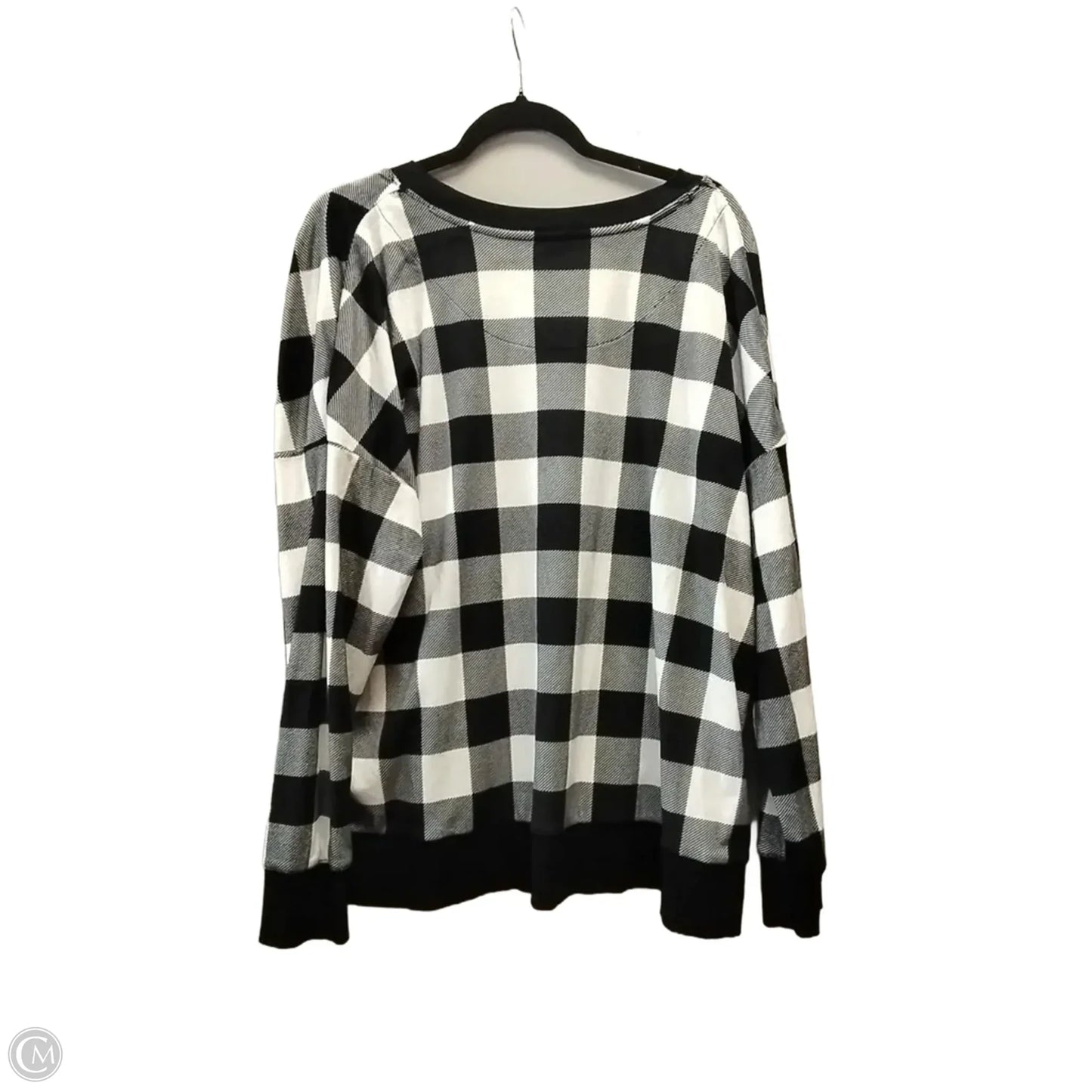Sweatshirt Crewneck By Secret Treasures In Plaid Pattern, Size: Xl