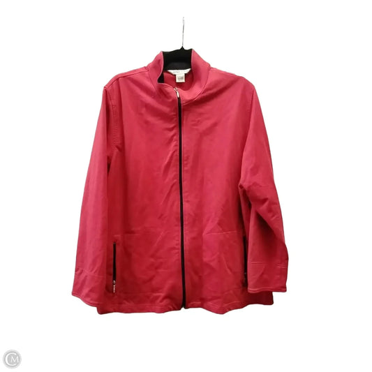 Jacket Fleece By Allison Daley In Red, Size: Xl
