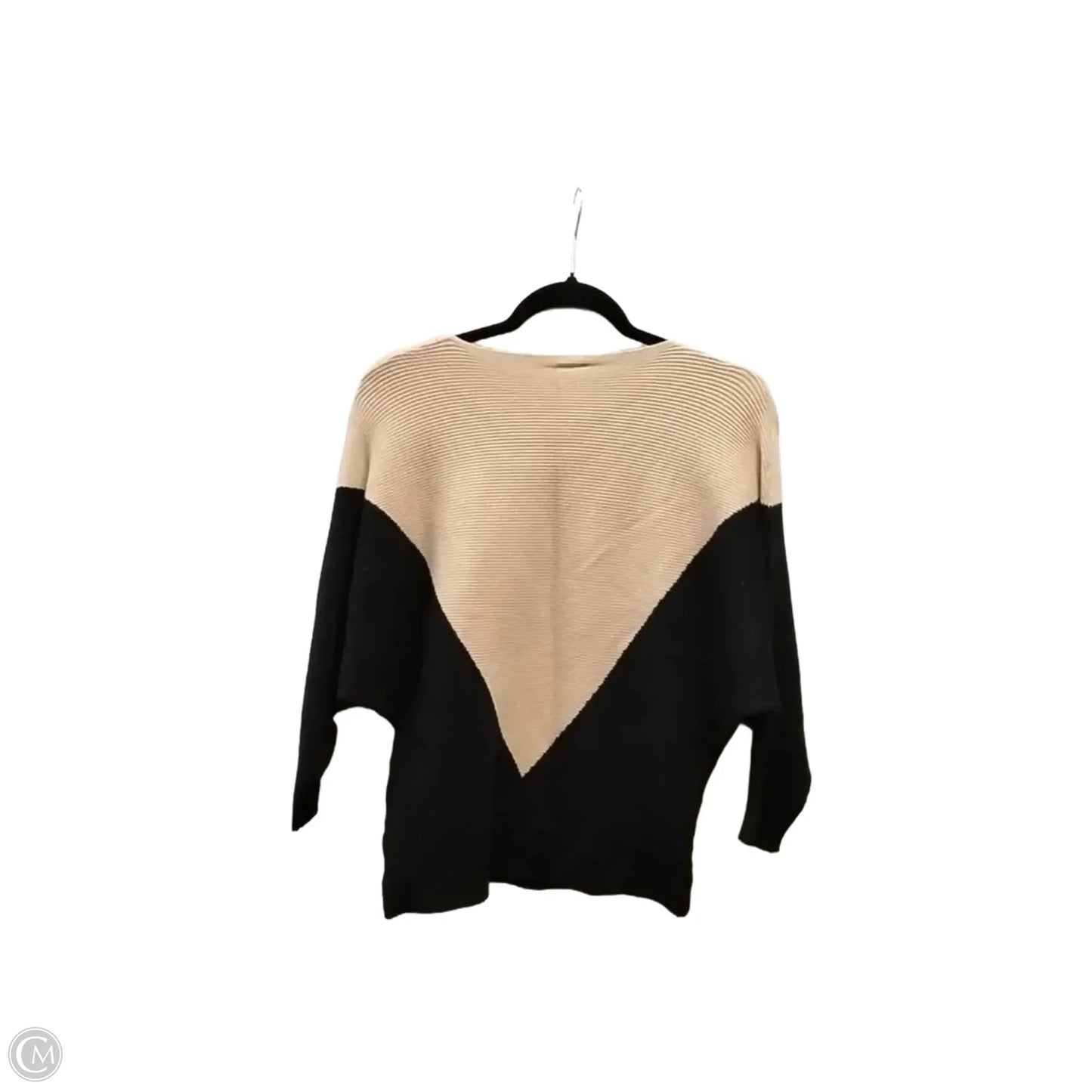 Sweater By Clothes Mentor In Black & Tan, Size: M