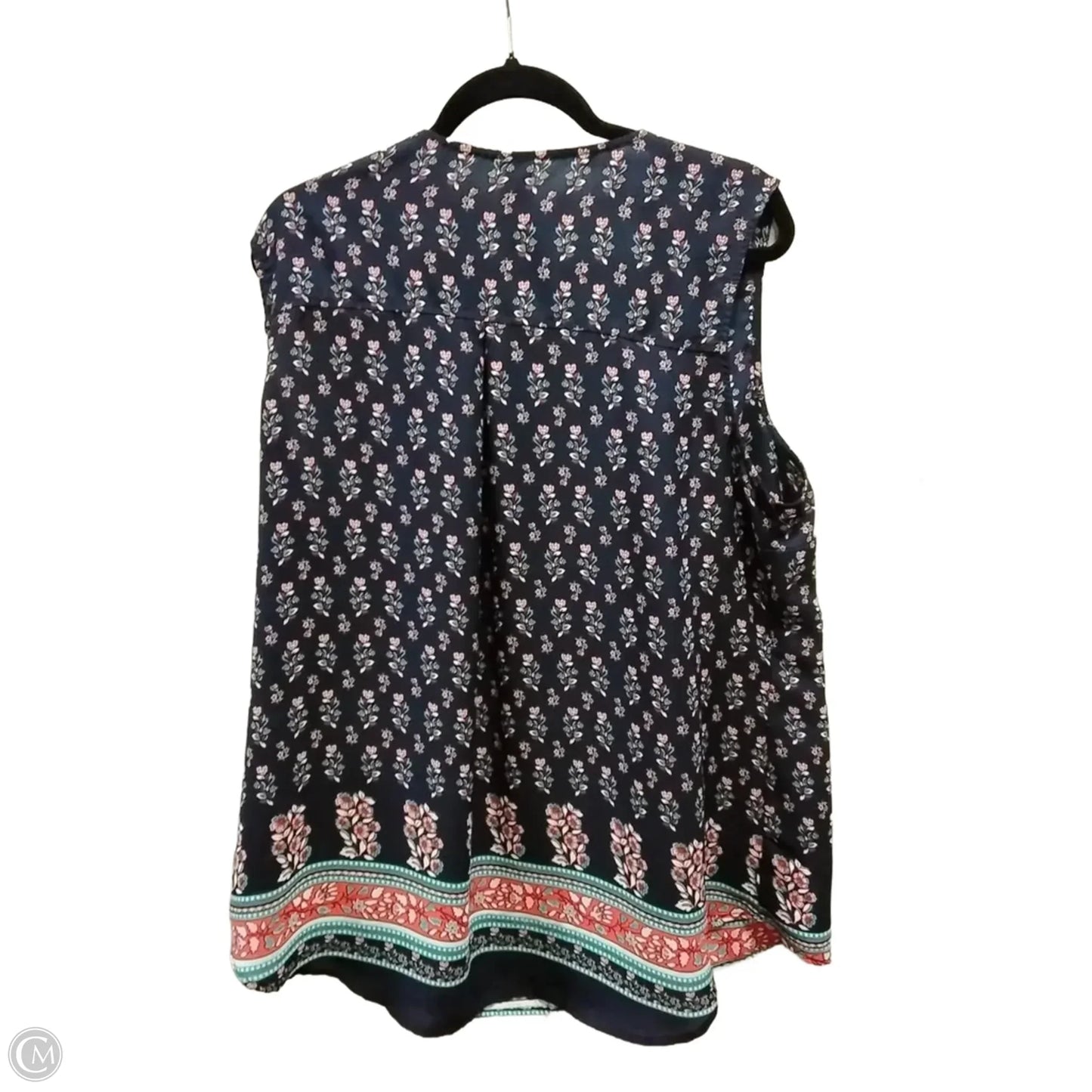 Blouse Sleeveless By Terra & Sky In Floral Print, Size: 1x