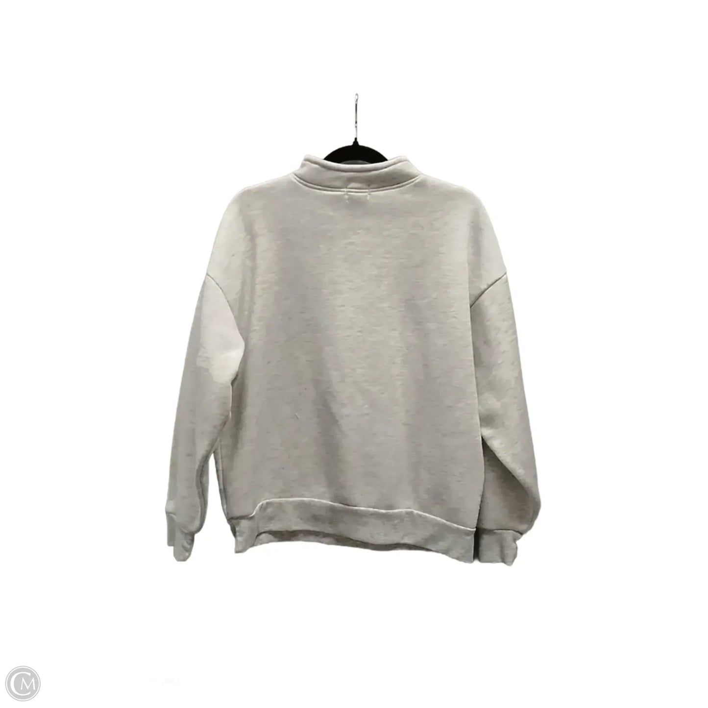 Sweatshirt Collar By Faded Rose In Grey, Size: M