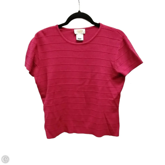 Sweater Short Sleeve By Talbots In Red, Size: L