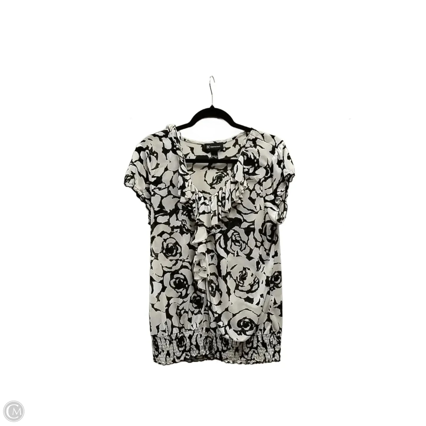 Blouse Short Sleeve By Inc In Multi-colored, Size: L