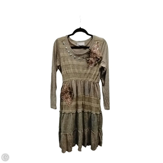 Dress Casual Midi By Pretty Angel In Brown, Size: L
