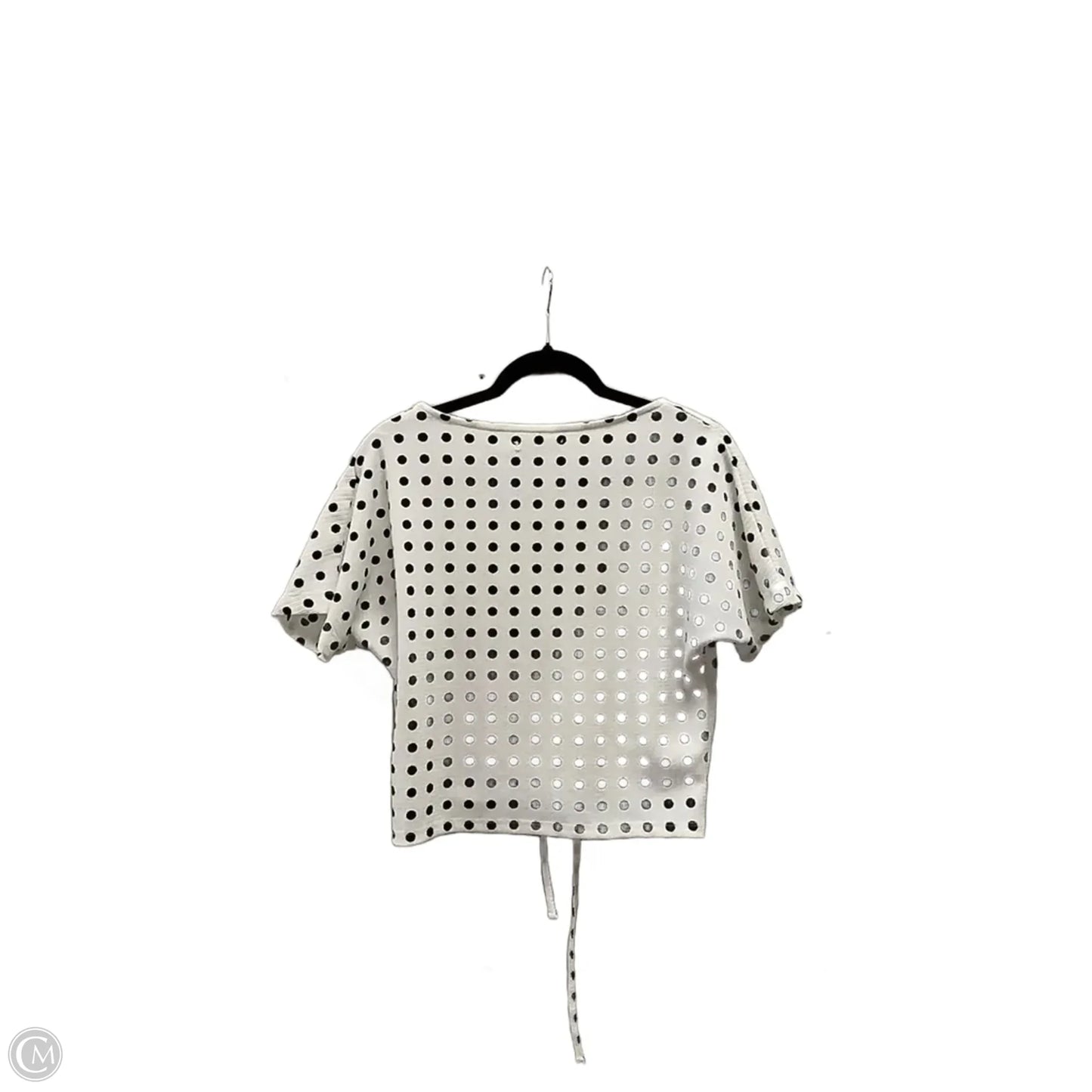 Blouse Short Sleeve By Zara In Polkadot Pattern, Size: S