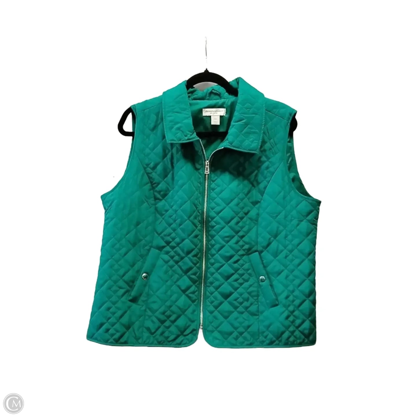 Vest Puffer & Quilted By Christopher And Banks In Green, Size: Xlp