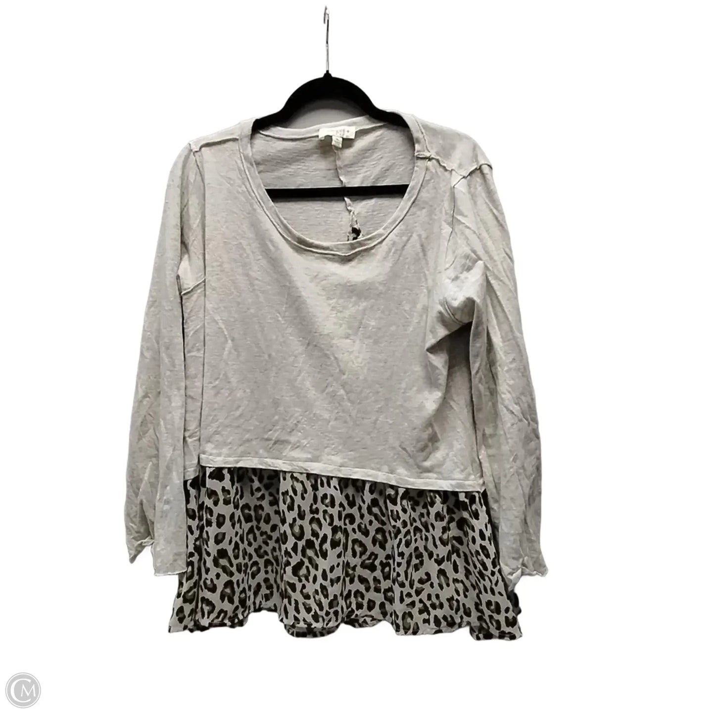 Top Long Sleeve By Umgee In Animal Print, Size: Xl