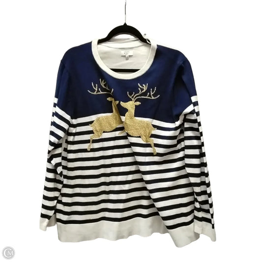 Sweater By Crown And Ivy In Striped Pattern, Size: 2x
