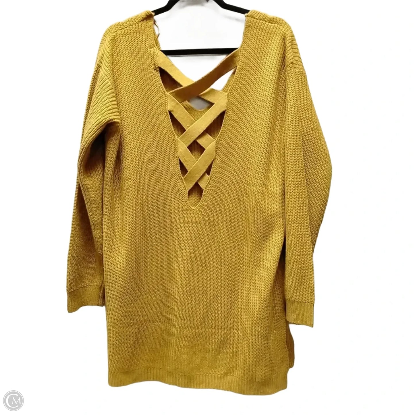 Sweater By Ambiance Apparel In Yellow, Size: 2x