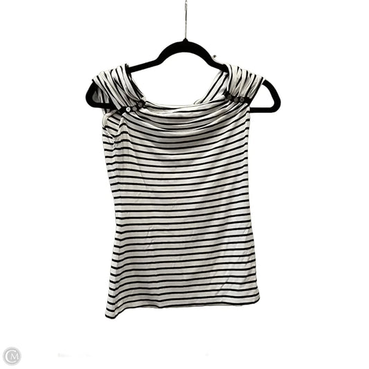Blouse Short Sleeve By White House Black Market In Striped Pattern, Size: Xs