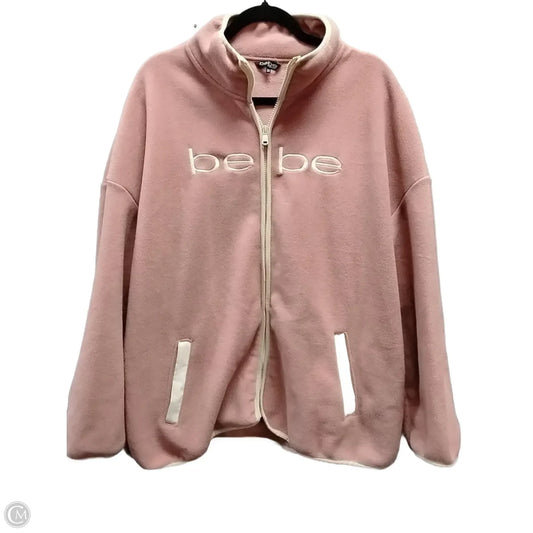 Jacket Fleece By Bebe In Pink, Size: 3x