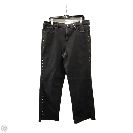 Jeans Straight By Jessica Simpson In Black Denim, Size: 14