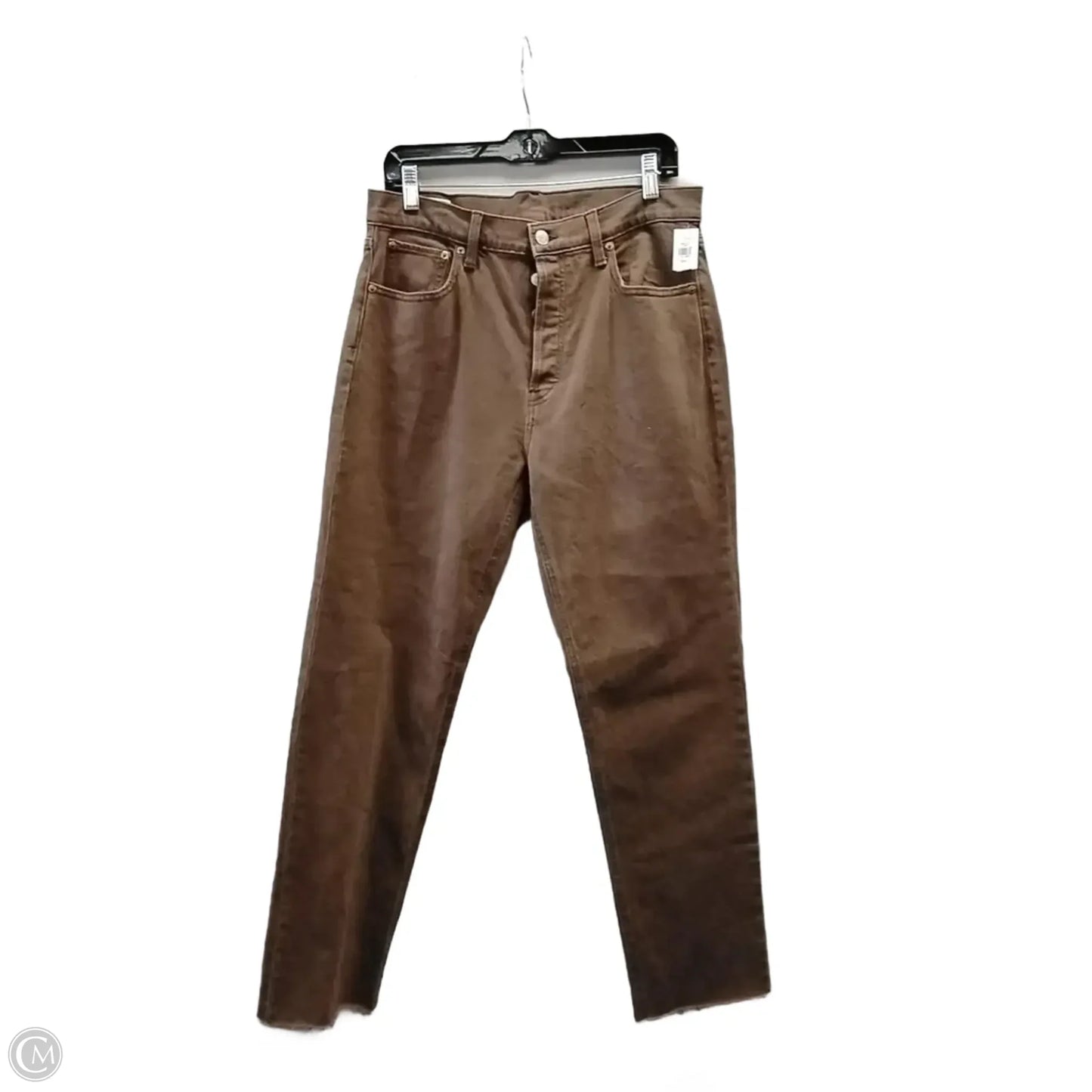 Jeans Straight By Gap In Brown Denim, Size: 12