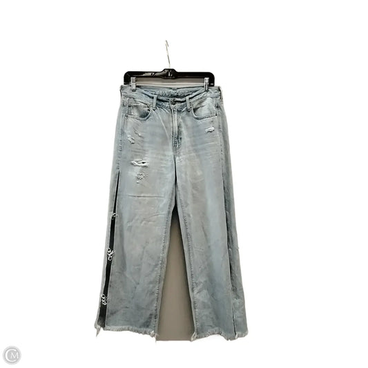 Jeans Wide Leg By American Eagle In Blue Denim, Size: 6