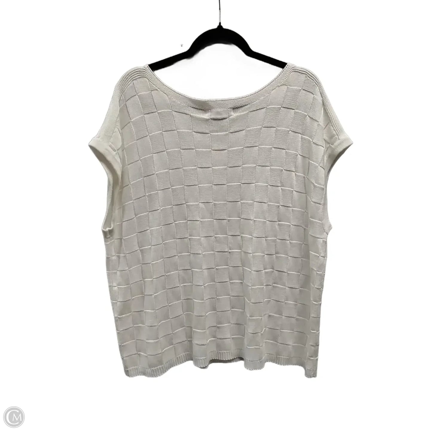 Sweater Short Sleeve By Grace Karin In White, Size: 2x