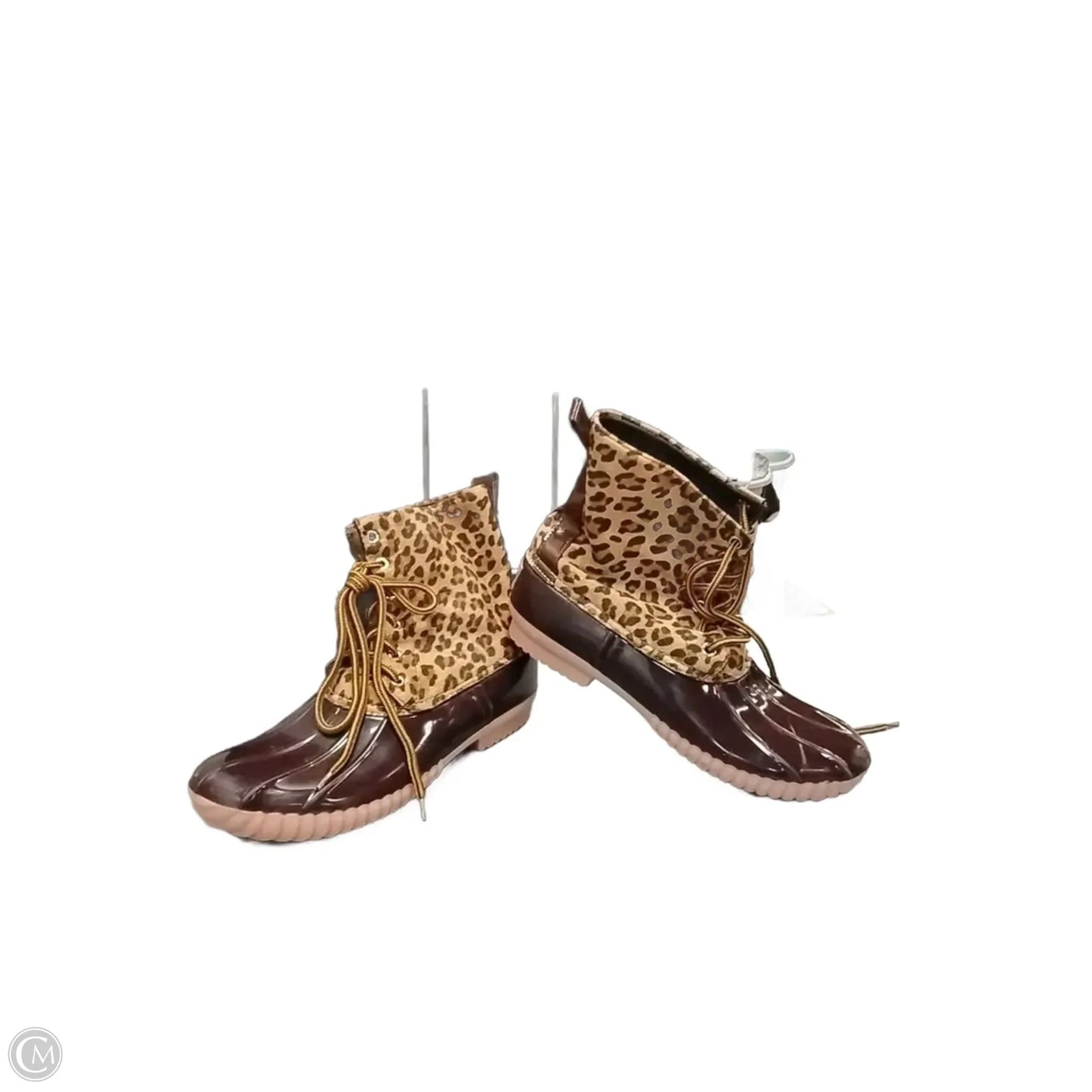 Boots Snow By Clothes Mentor In Animal Print, Size: 10