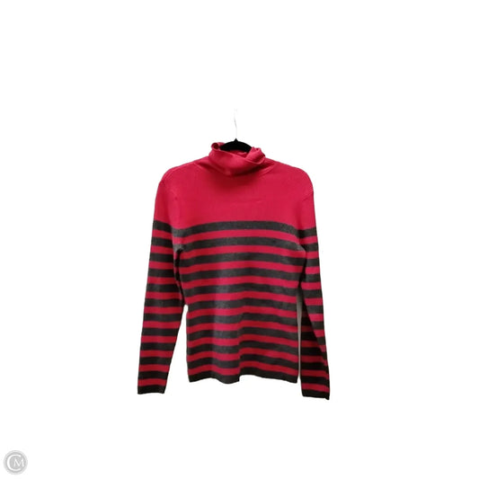Sweater By Liz Claiborne In Striped Pattern, Size: L