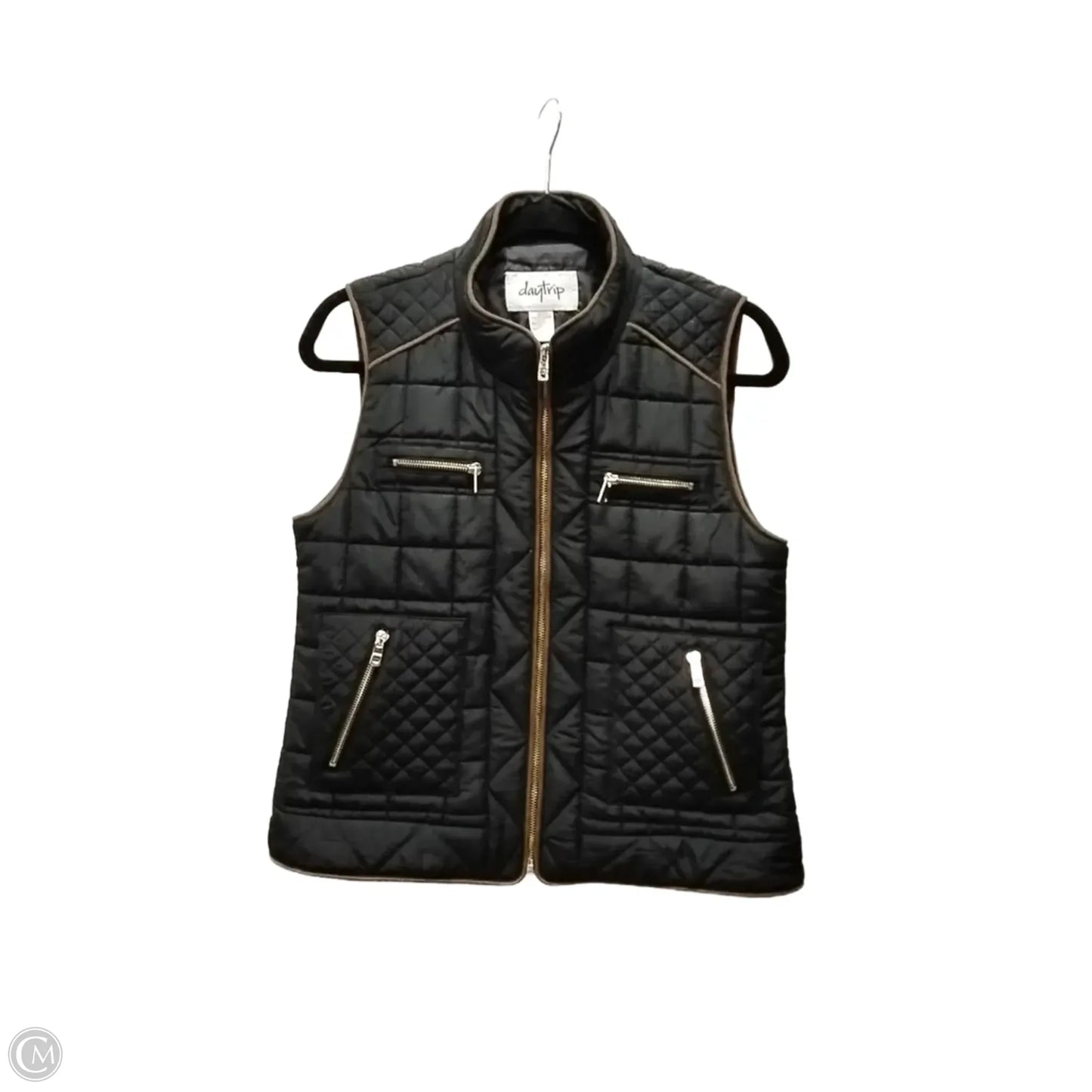 Vest Puffer & Quilted By Daytrip In Black, Size: M