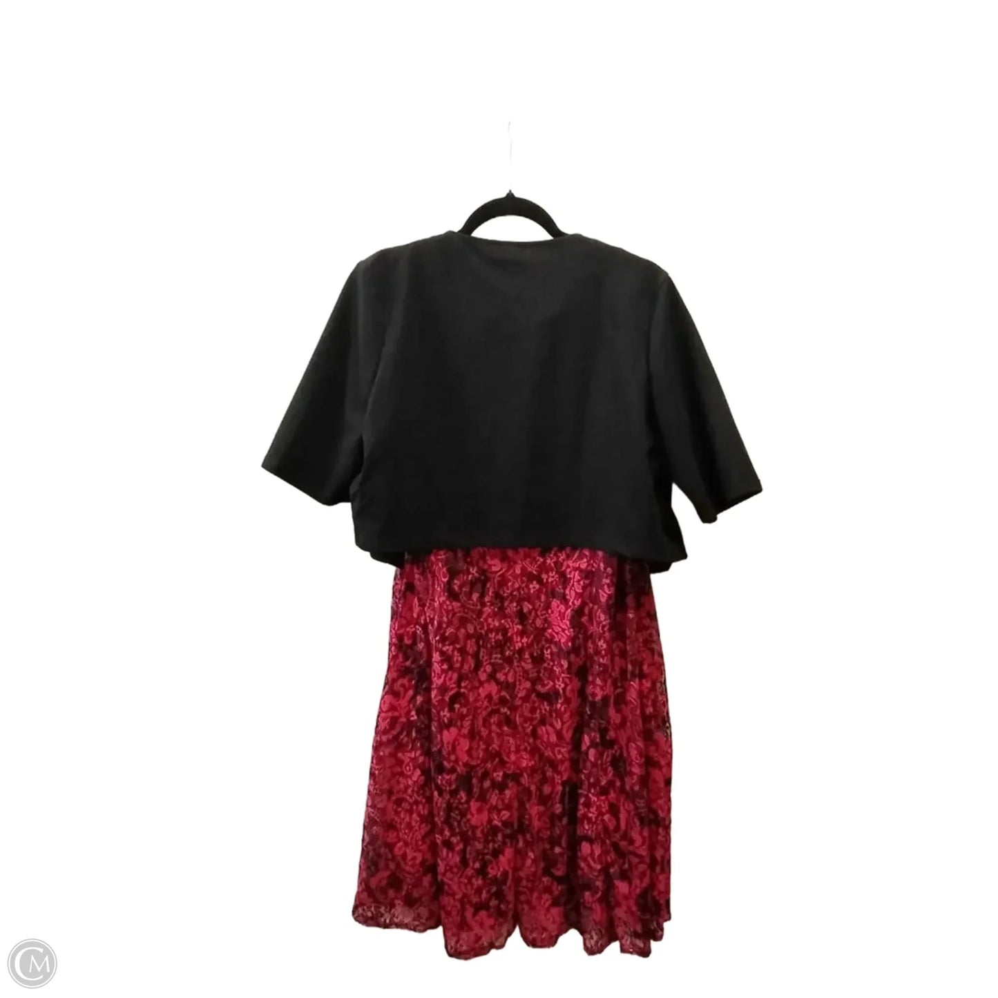 Dress Set 2pc By Perceptions In Black & Red, Size: Lp