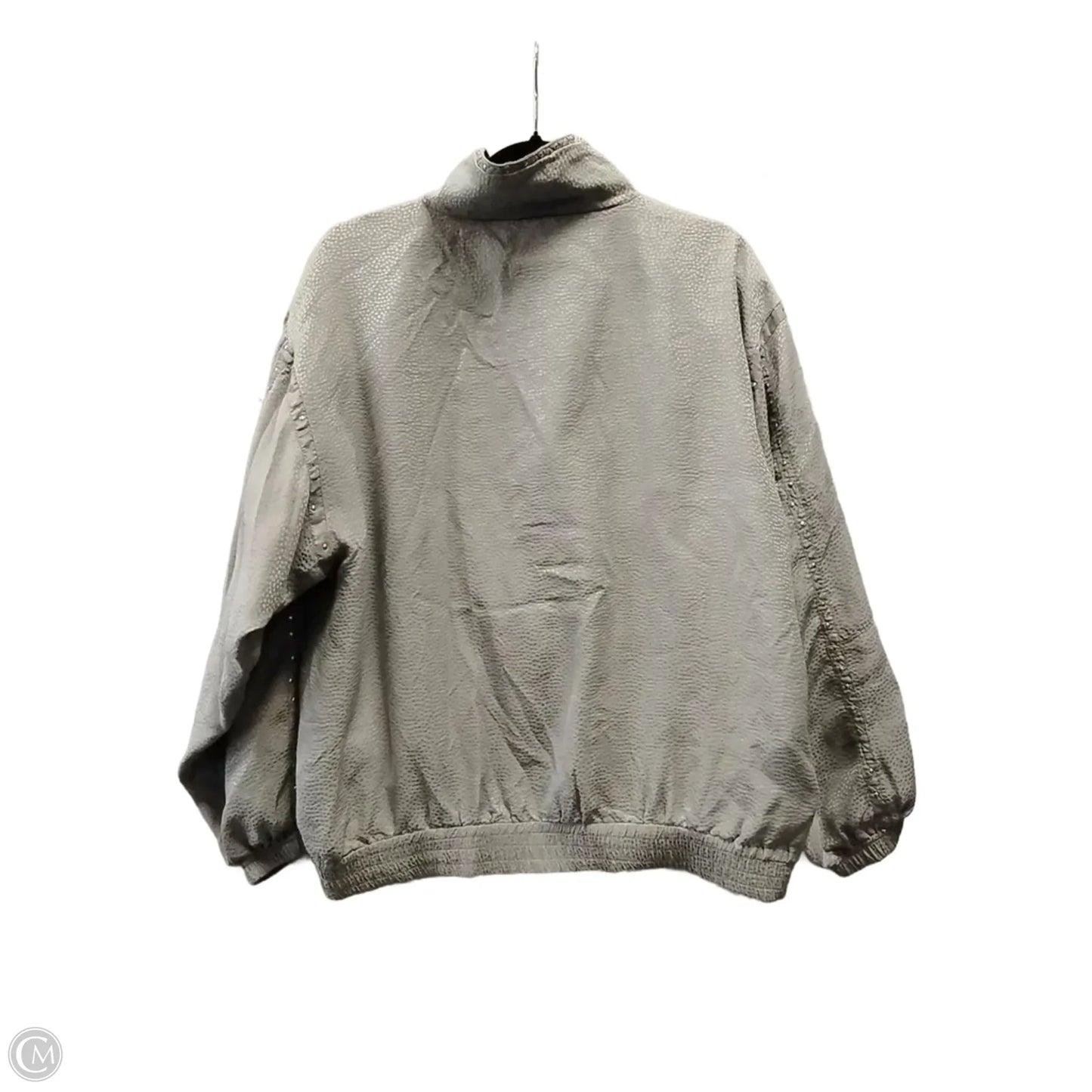 Jacket Shirt By Clothes Mentor In Gold & Grey, Size: L