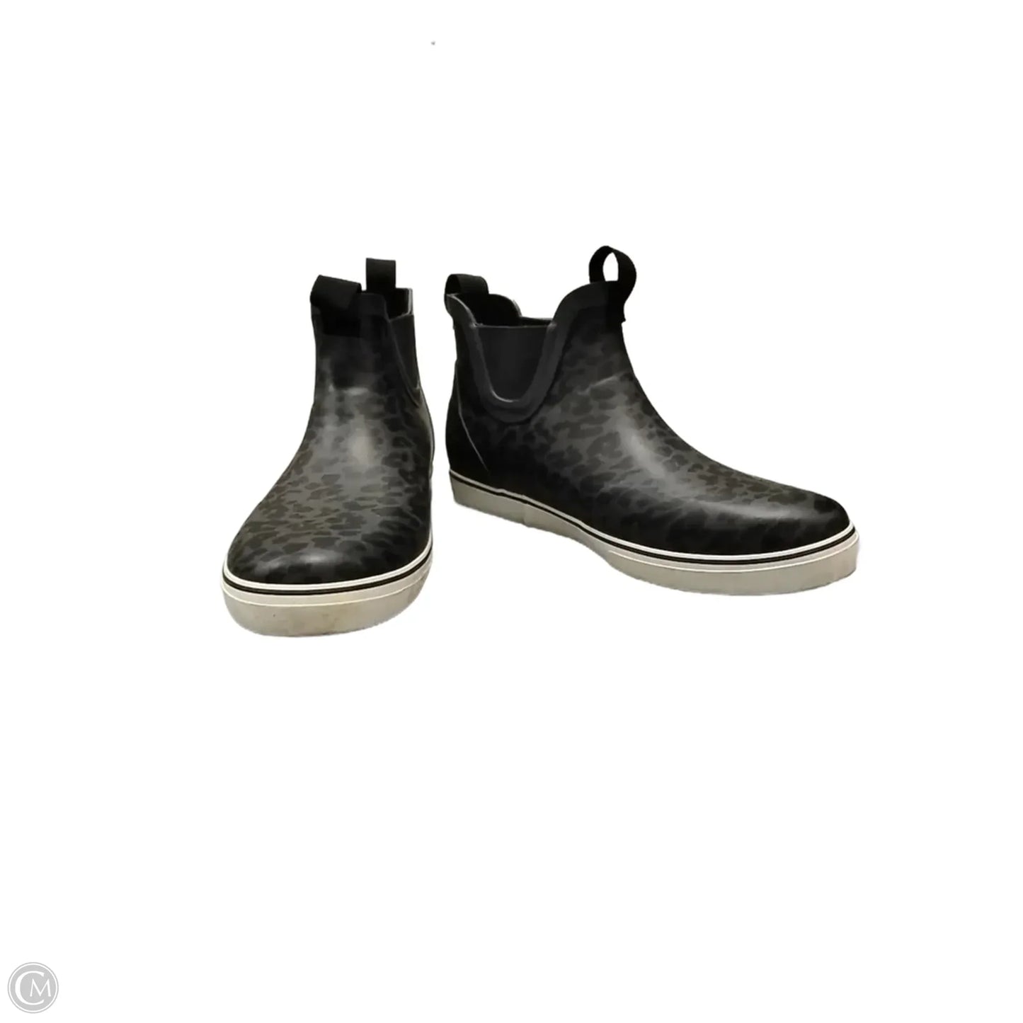 Boots Ankle Flats By Clothes Mentor In Animal Print, Size: 10