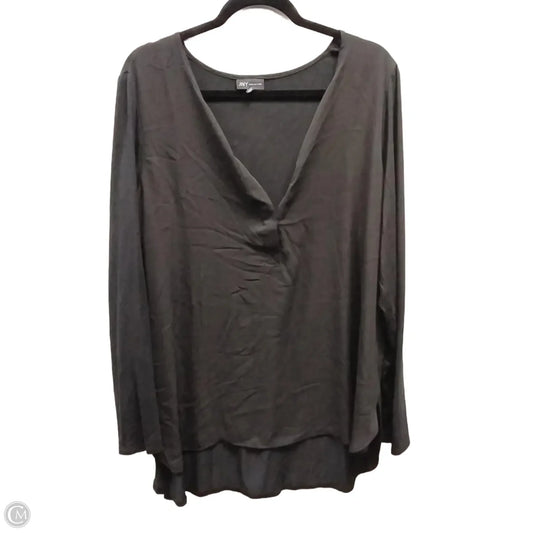 Top Long Sleeve By Jones New York In Black, Size: 1x