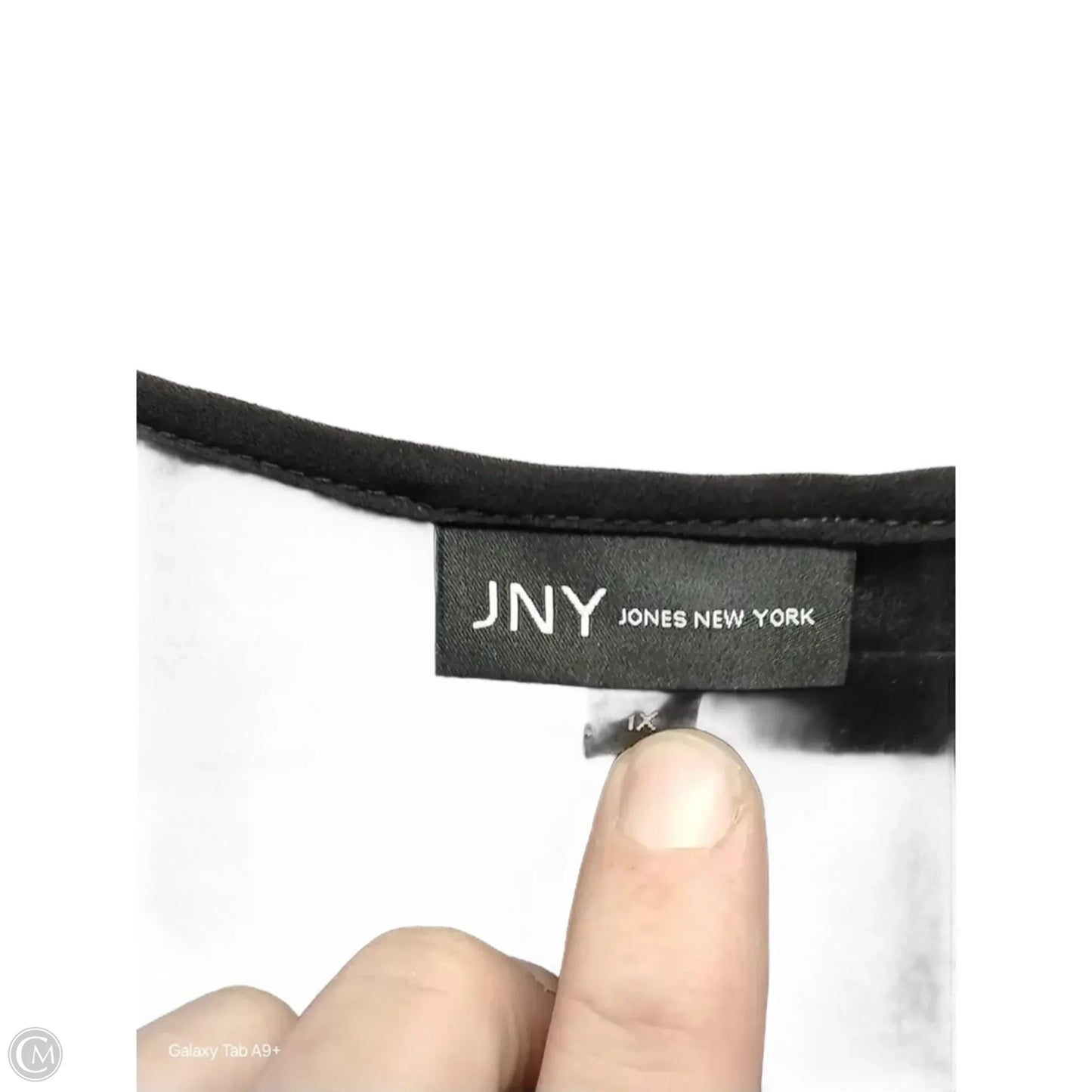 Top Long Sleeve By Jones New York In Black, Size: 1x