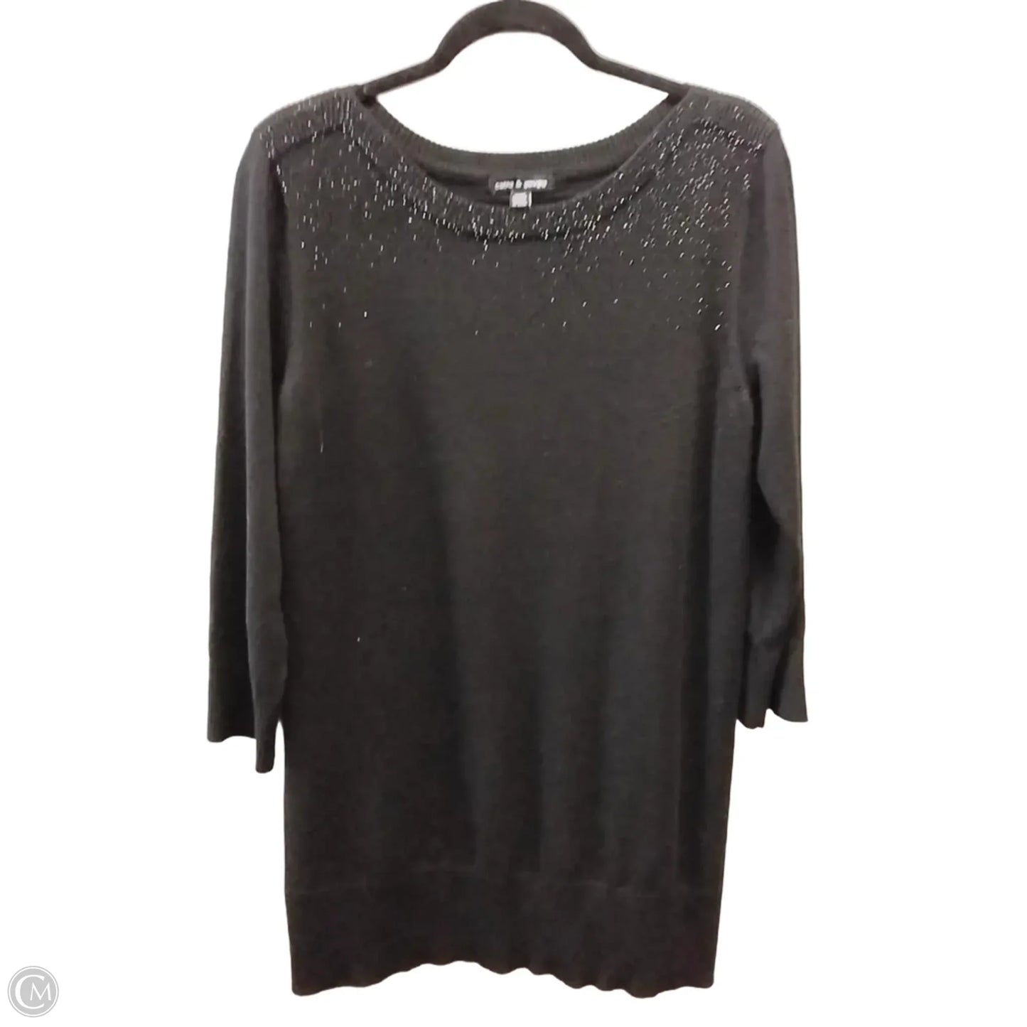 Sweater By Cable And Gauge In Black, Size: L