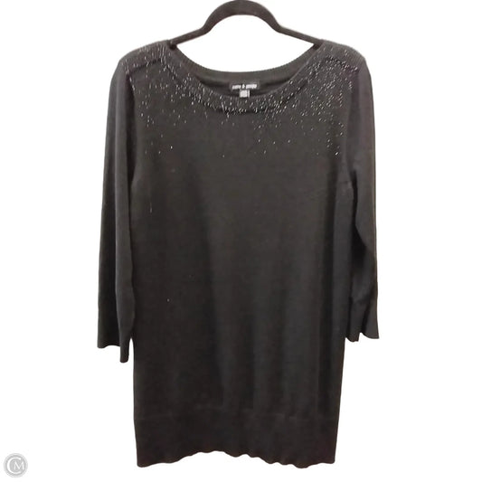 Sweater By Cable And Gauge In Black, Size: L