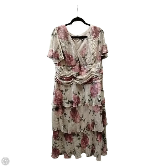 Dress Casual Midi By Sl Fashions In Floral Print, Size: 18