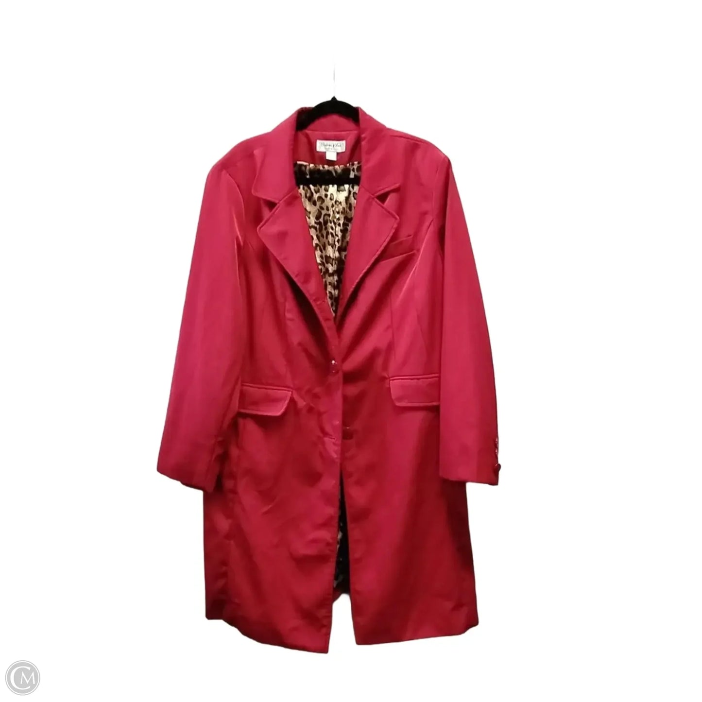 Coat Trench Coat By Preston And New York In Red, Size: 2x